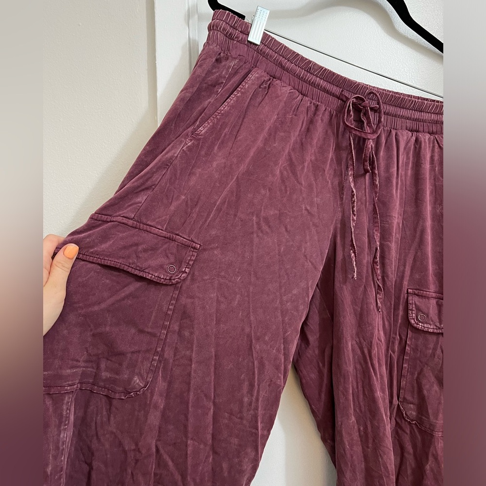 Acid Wash Wide Leg Pant